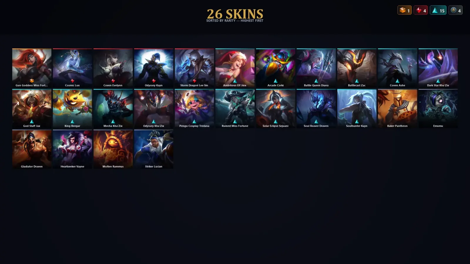 [LoL] | TR | Level 47 | 110 Champions | 26 Skins