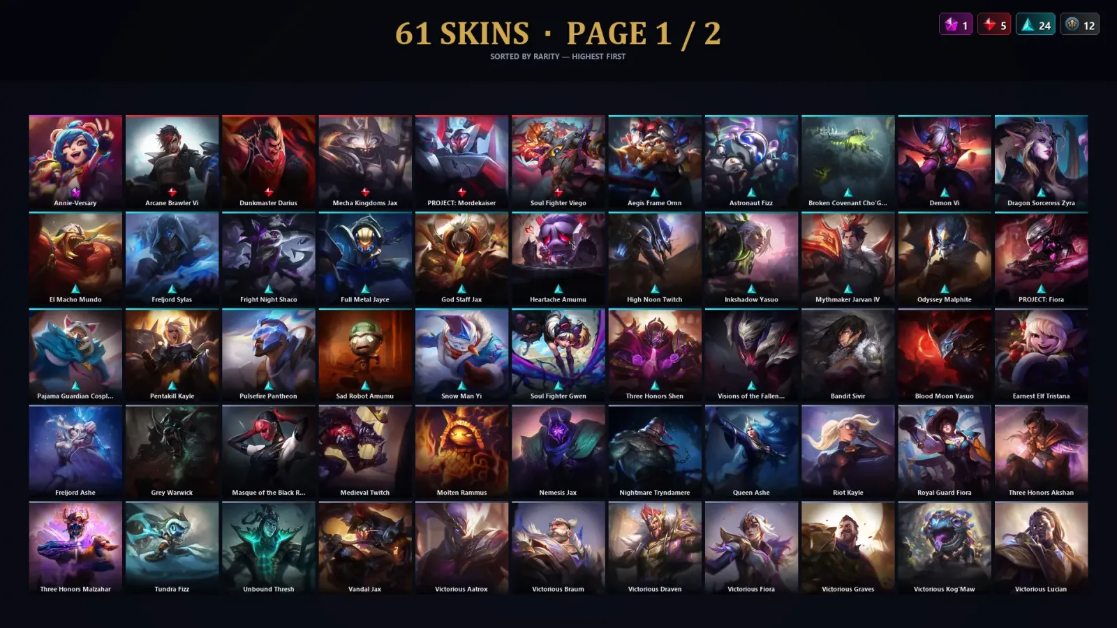 [LoL] | TR | Level 149 | Emerald I | 172 Champions | 61 Skins | 45,410 BE — LoL account