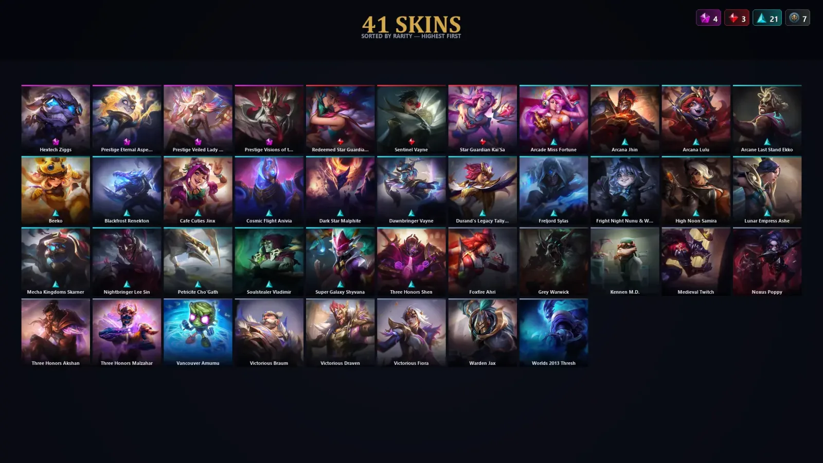 [LoL] | TR | Level 106 | Platinum II | 157 Champions | 41 Skins