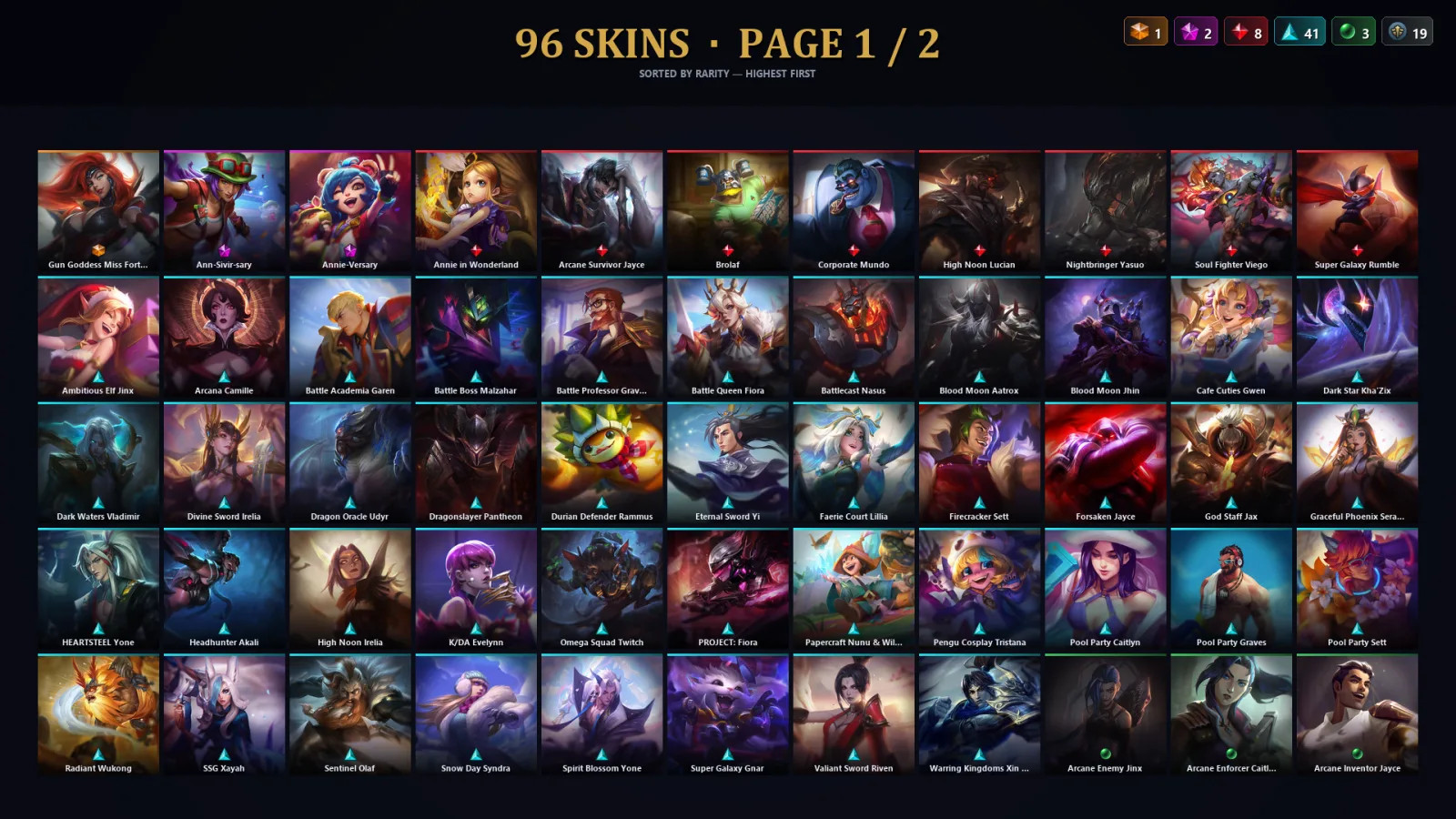[LoL] | EUW | Level 317 | Gold IV | 167 Champions | 96 Skins | 17,343 BE