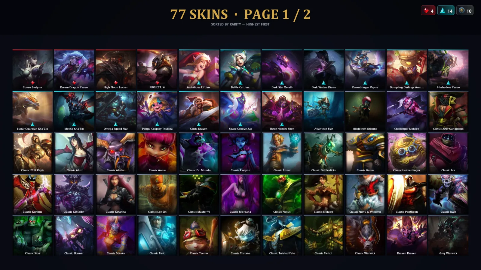 [LoL] | TR | Level 30 | Grandmaster | 173 Champions | 45 Skins | 19,385 BE