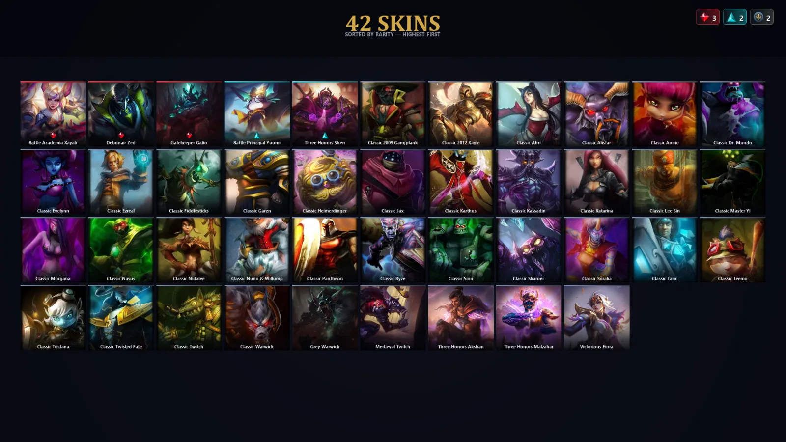 [LoL] | EUW | Level 42 | Diamond II | 69 Champions | 10 Skins