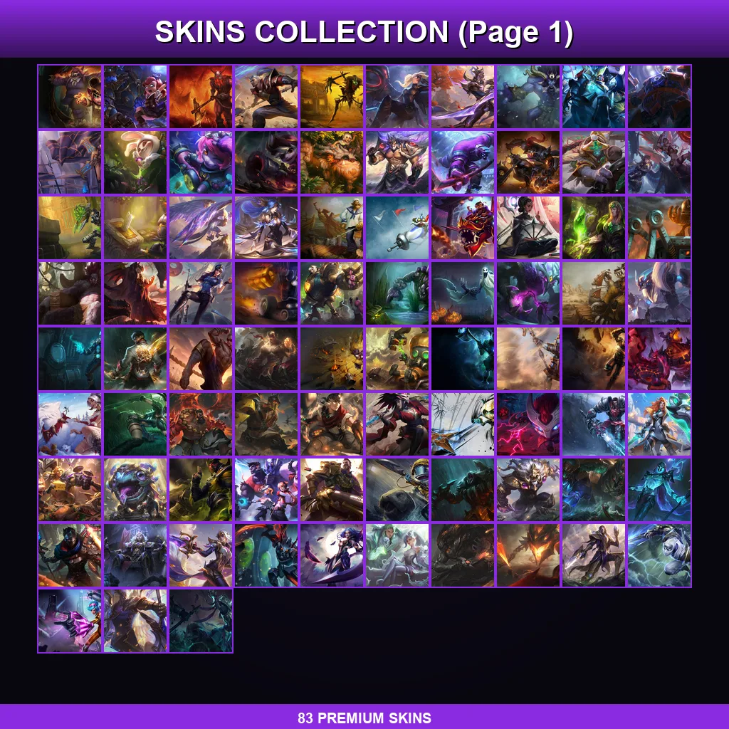 EUW | Lv211 | Platinum I | 83 Skin | 162 Champ