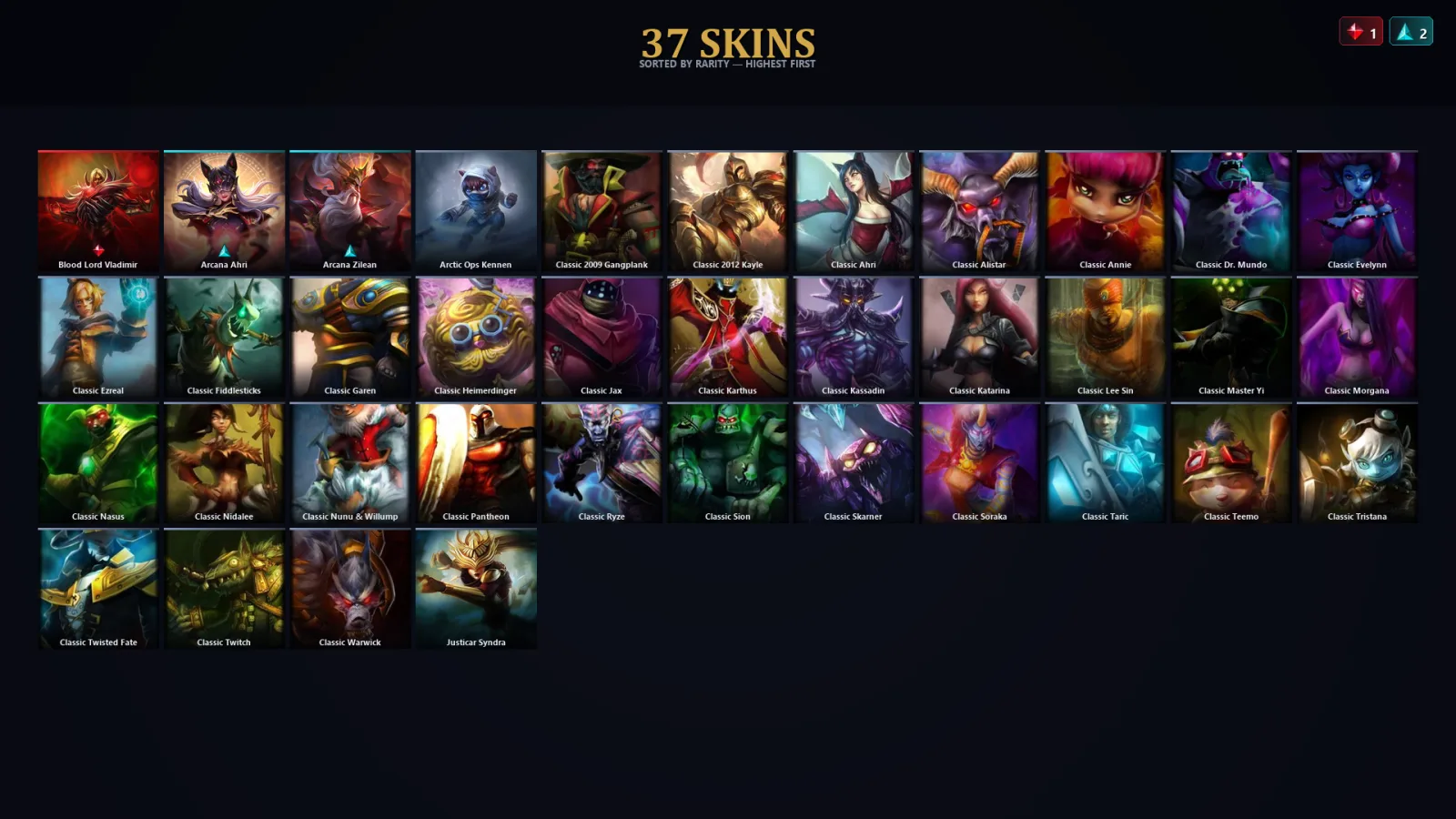 [LoL] | TR | Level 30 | 42 Champions | 37 Skins | 24,880 BE