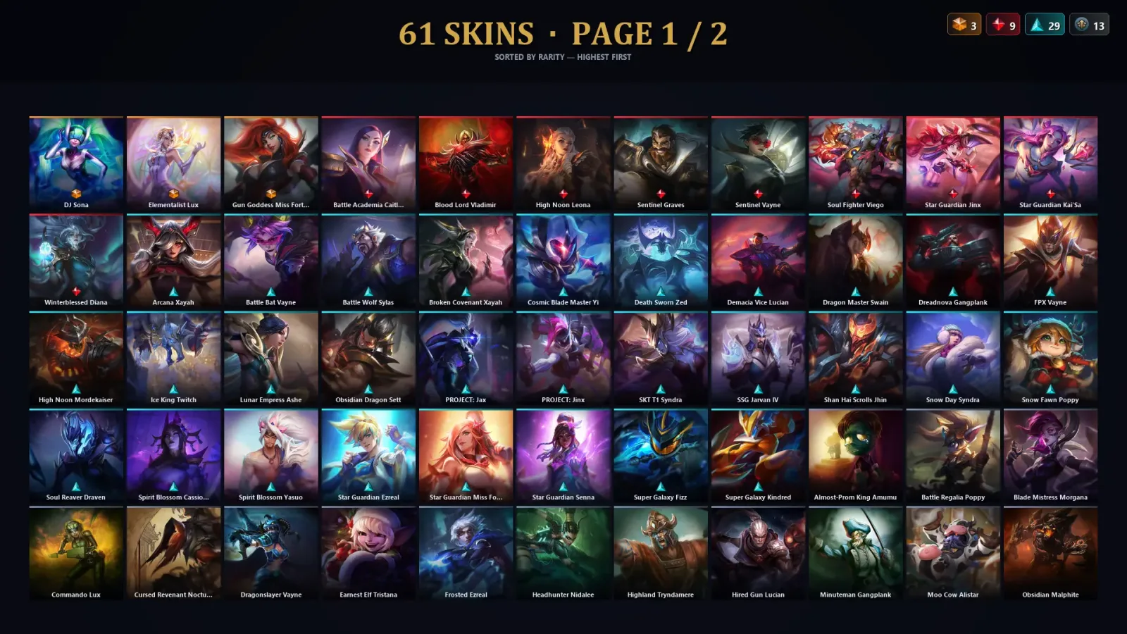 [LoL] | TR | Level 52 | Silver I | 67 Champions | 61 Skins — LoL account