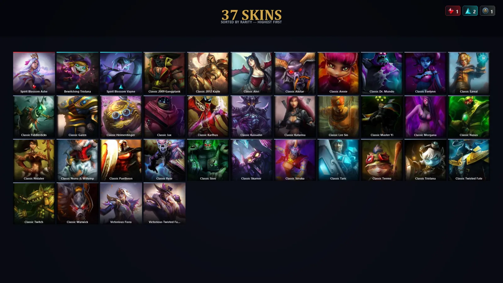 [LoL] | EUW | Level 44 | Platinum III | 72 Champions | 5 Skins | 19,920 BE