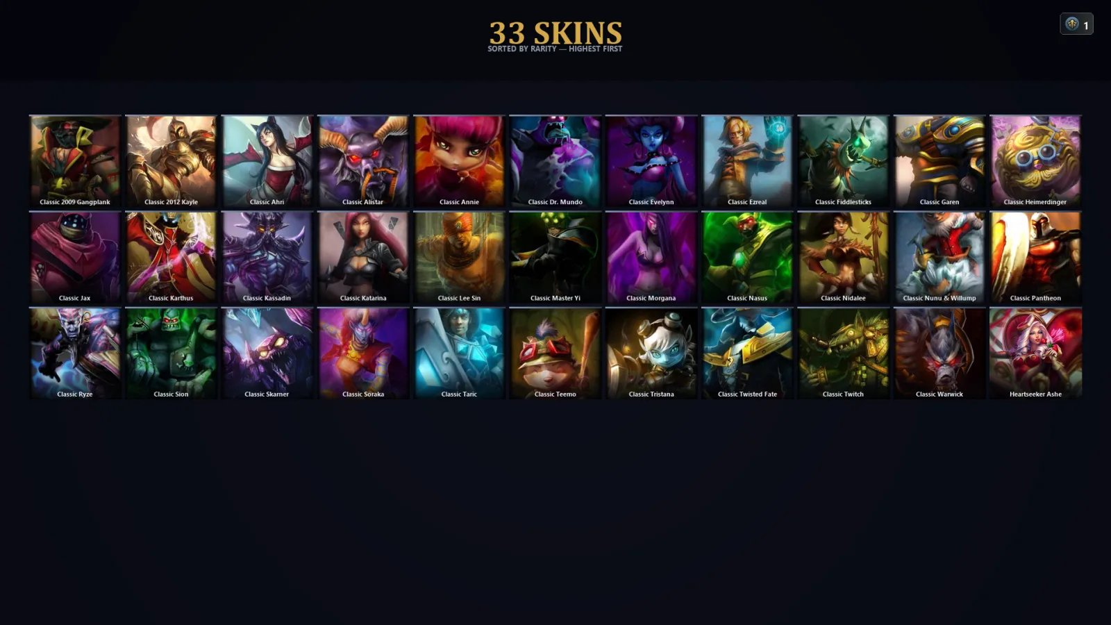[LoL] | TR | Level 30 | 58 Champions | 1 Skins | 24,839 BE