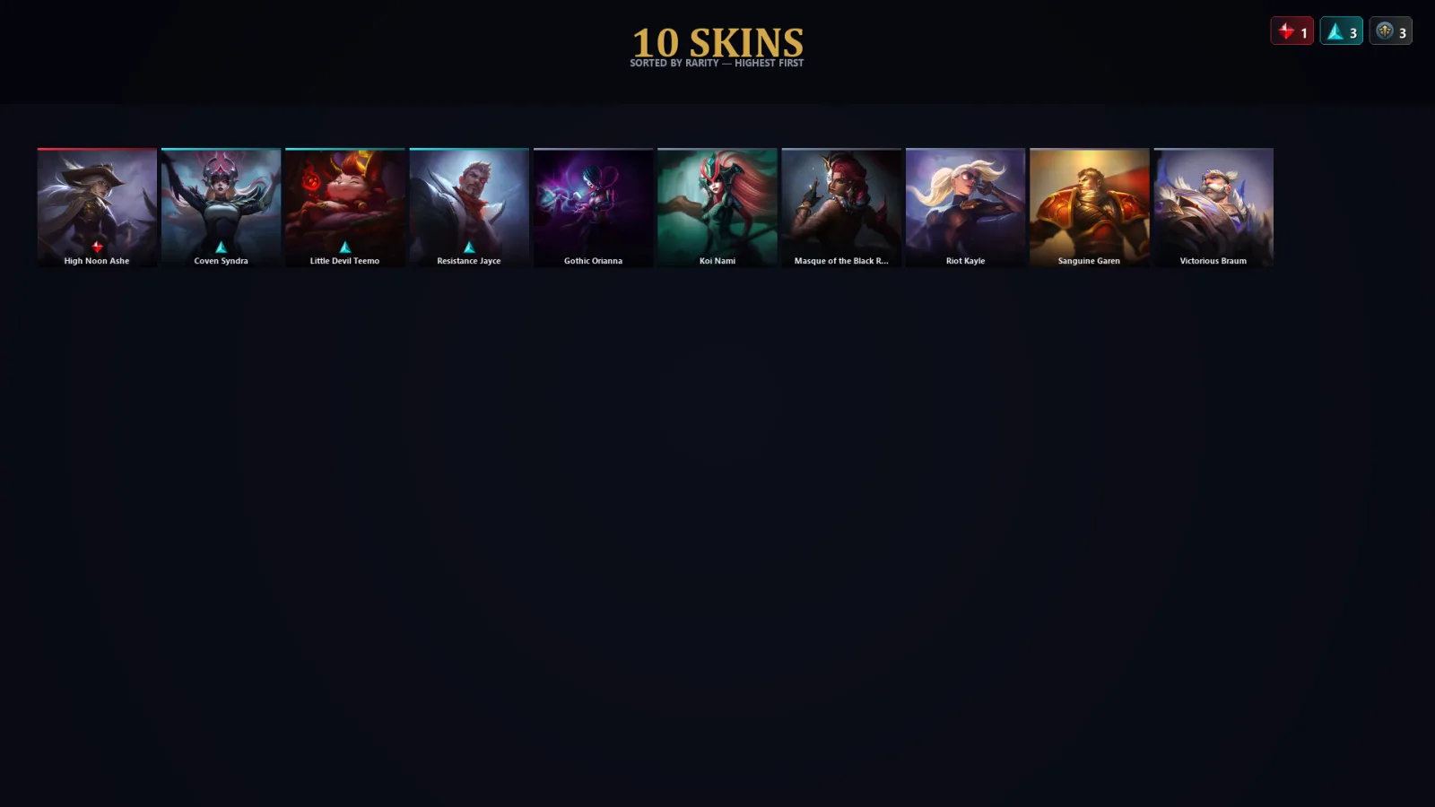 [LoL] | TR | Level 47 | Emerald I | 99 Champions | 10 Skins