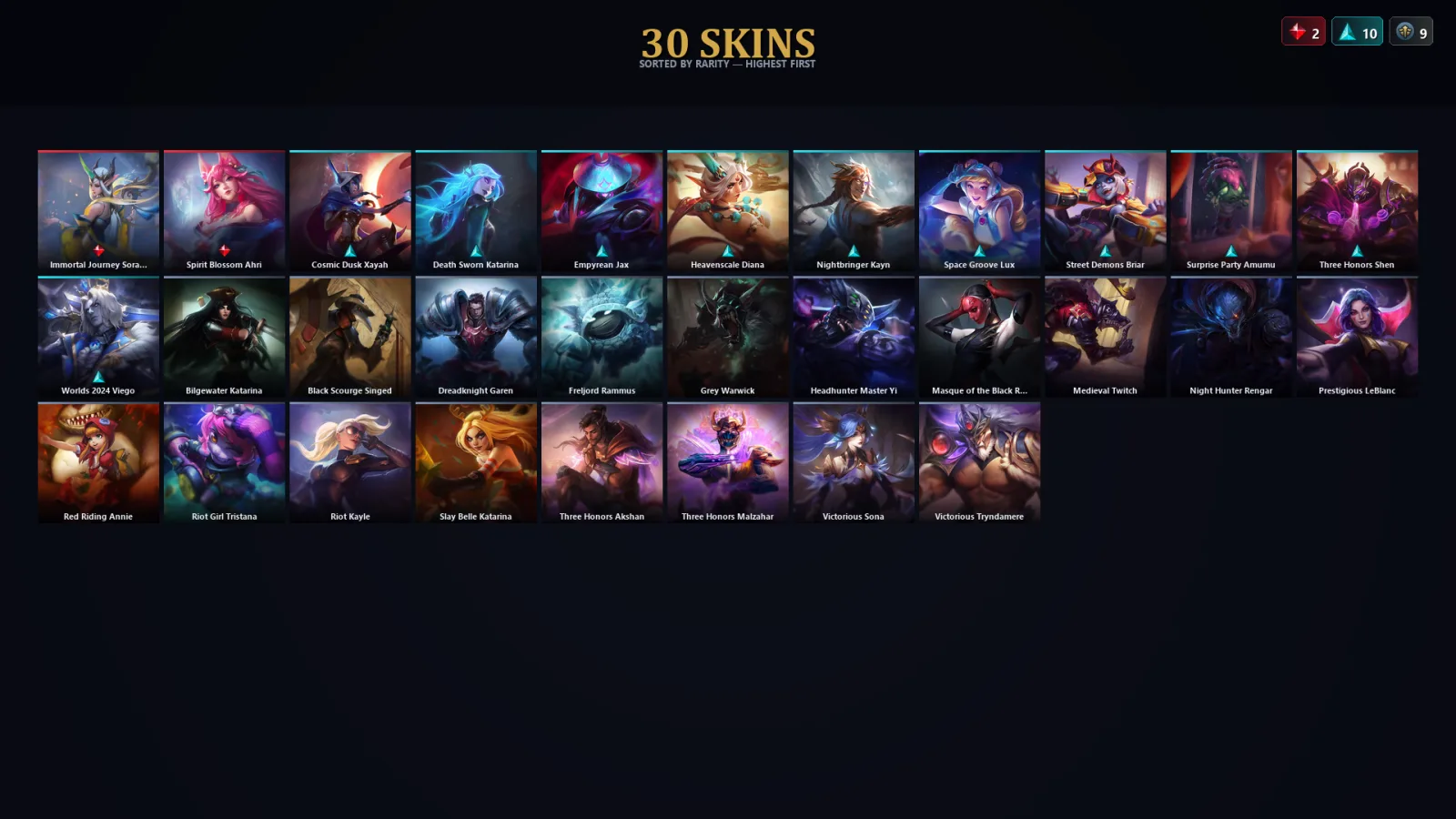 [LoL] | TR | Level 72 | Platinum III | 87 Champions | 30 Skins | 17,985 BE