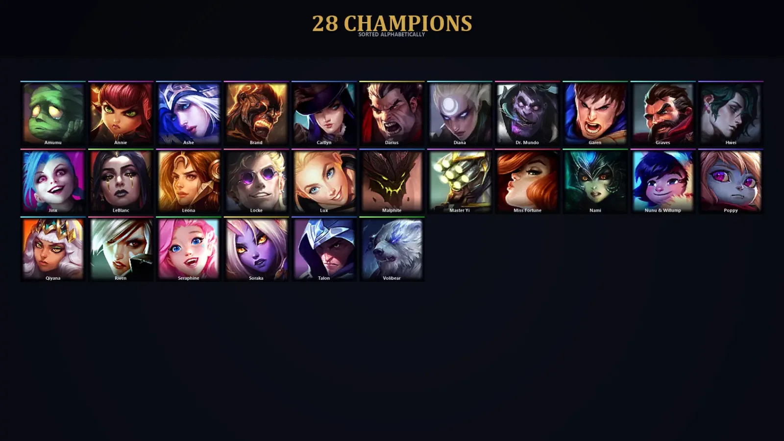 [LoL] | EUW | Level 31 | Gold III | 28 Champions | 34,080 BE