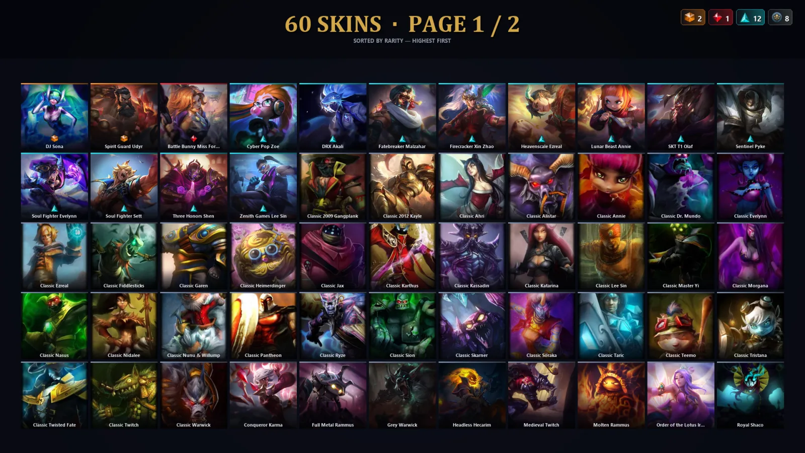 [LoL] | TR | Level 148 | Gold IV | 173 Champions | 28 Skins | 20,987 BE
