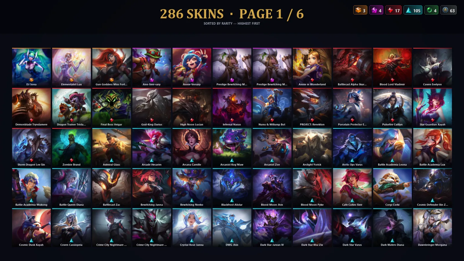 [LoL] | EUW | Level 388 | 173 Champions | 286 Skins | 21,907 BE