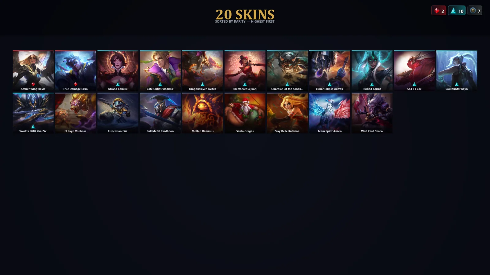[LoL] | TR | Level 62 | 52 Champions | 20 Skins