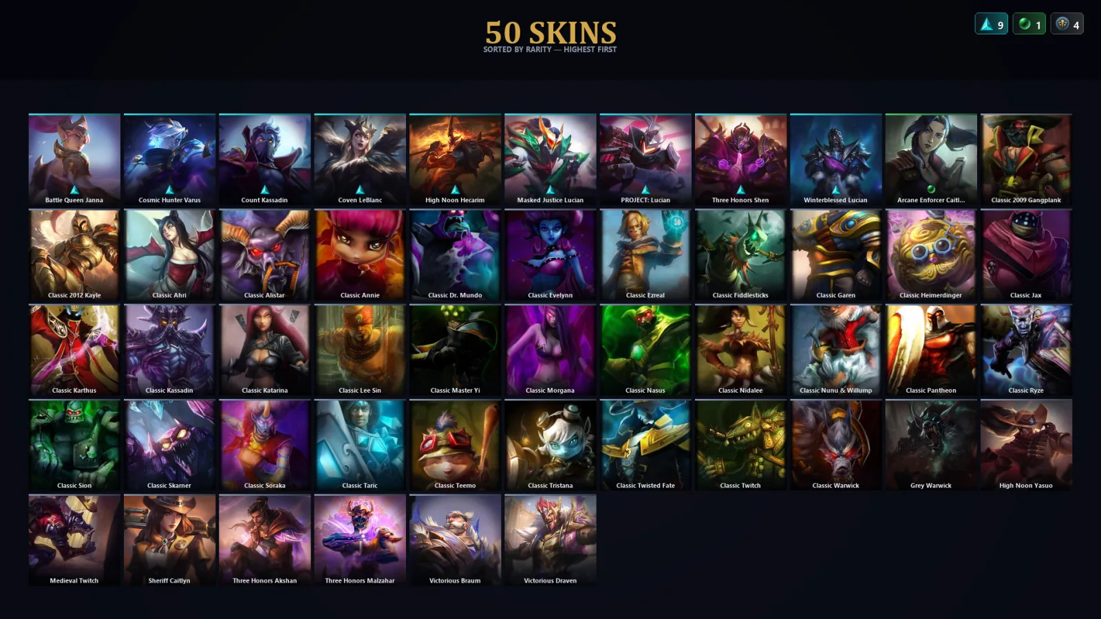 [LoL] | EUW | Level 56 | Diamond I | 65 Champions | 18 Skins | 19,077 BE