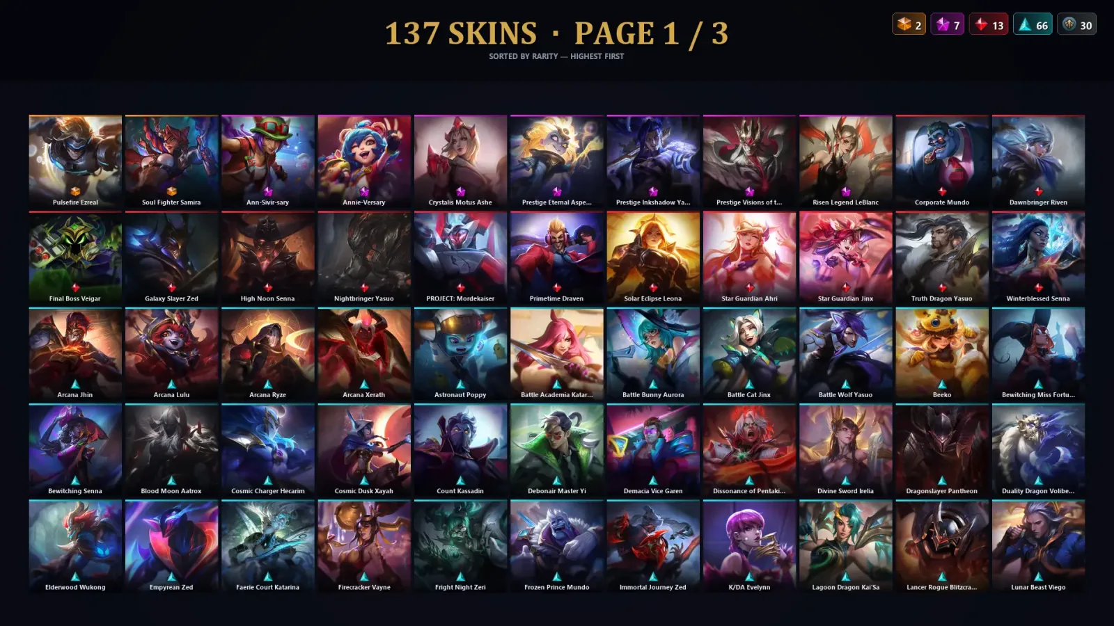[LoL] | TR | Level 300 | Emerald II | 173 Champions | 137 Skins | 39,512 BE