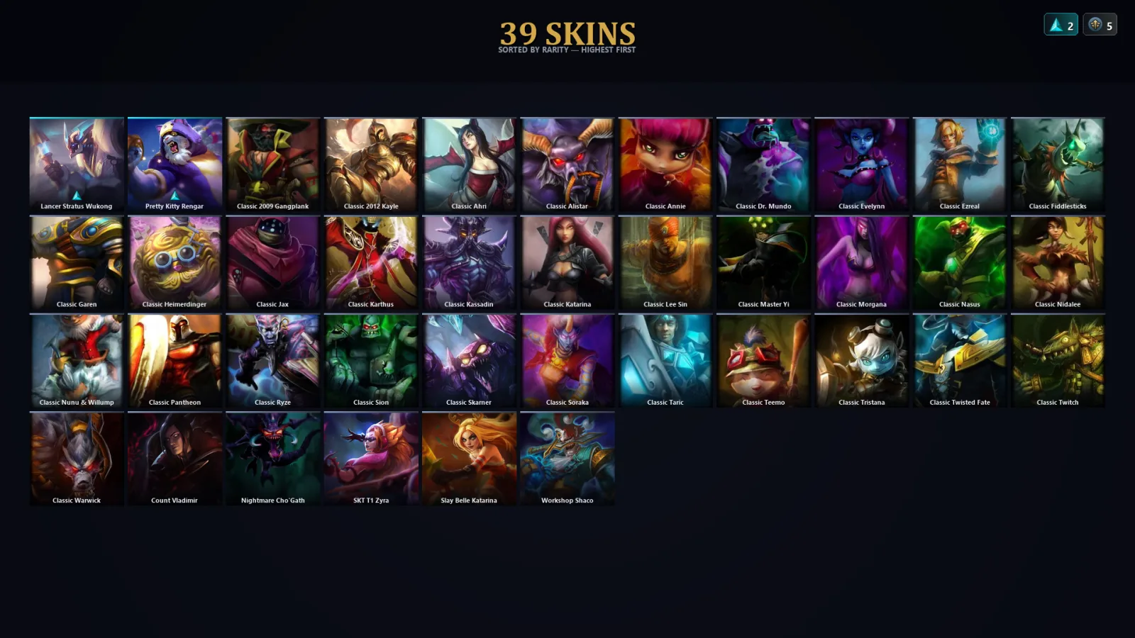 [LoL] | TR | Level 40 | Bronze IV | 30 Champions | 39 Skins