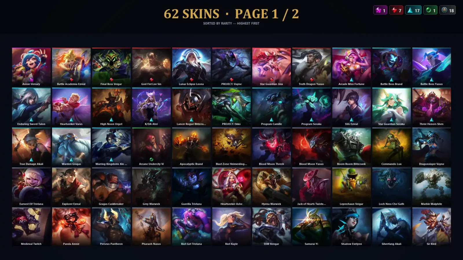 [LoL] | TR | Level 312 | Platinum IV | 132 Champions | 62 Skins | 20,848 BE — Blood Moon Yasuo