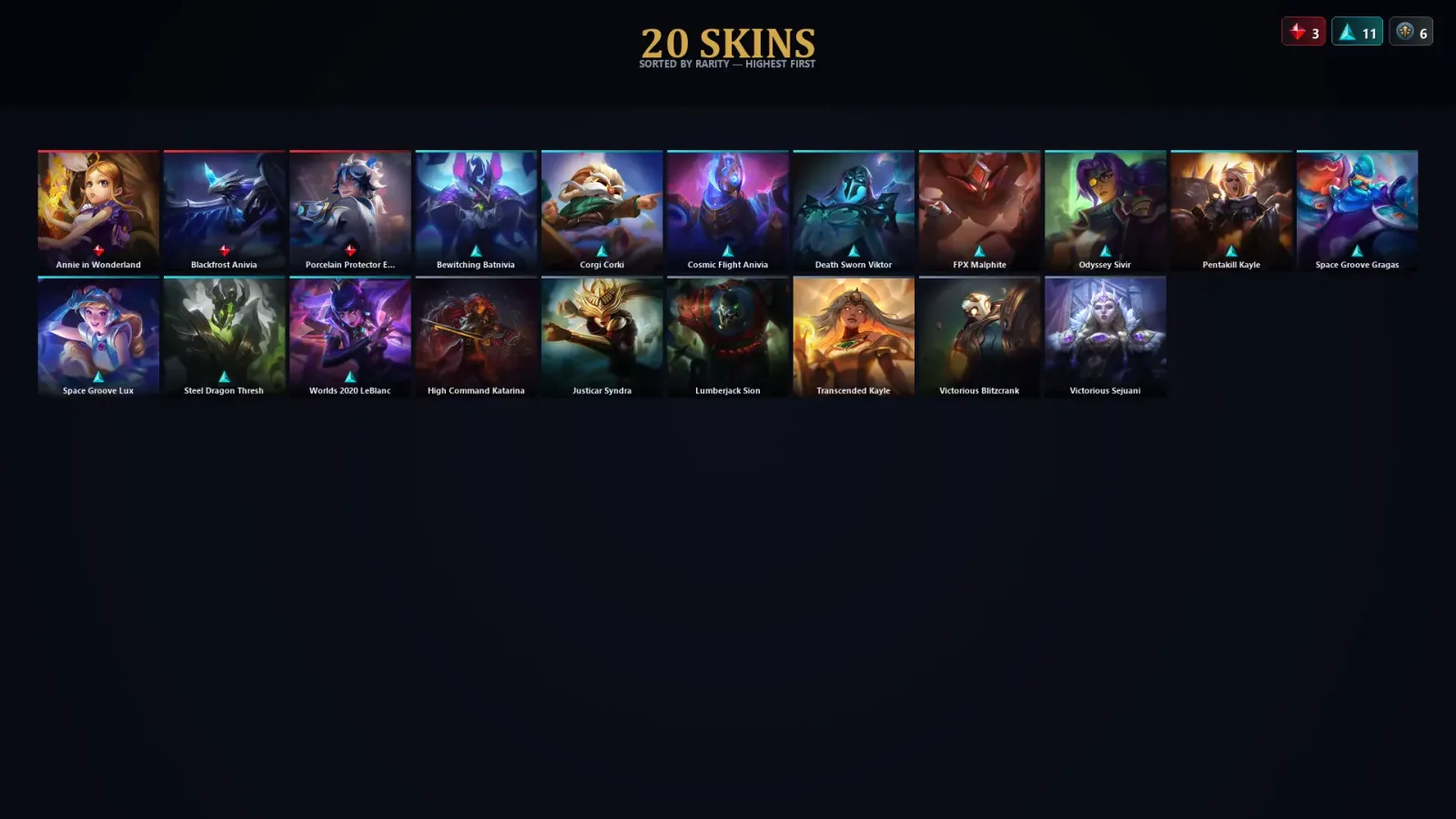 [LoL] | TR | Level 54 | 49 Champions | 20 Skins — LoL account