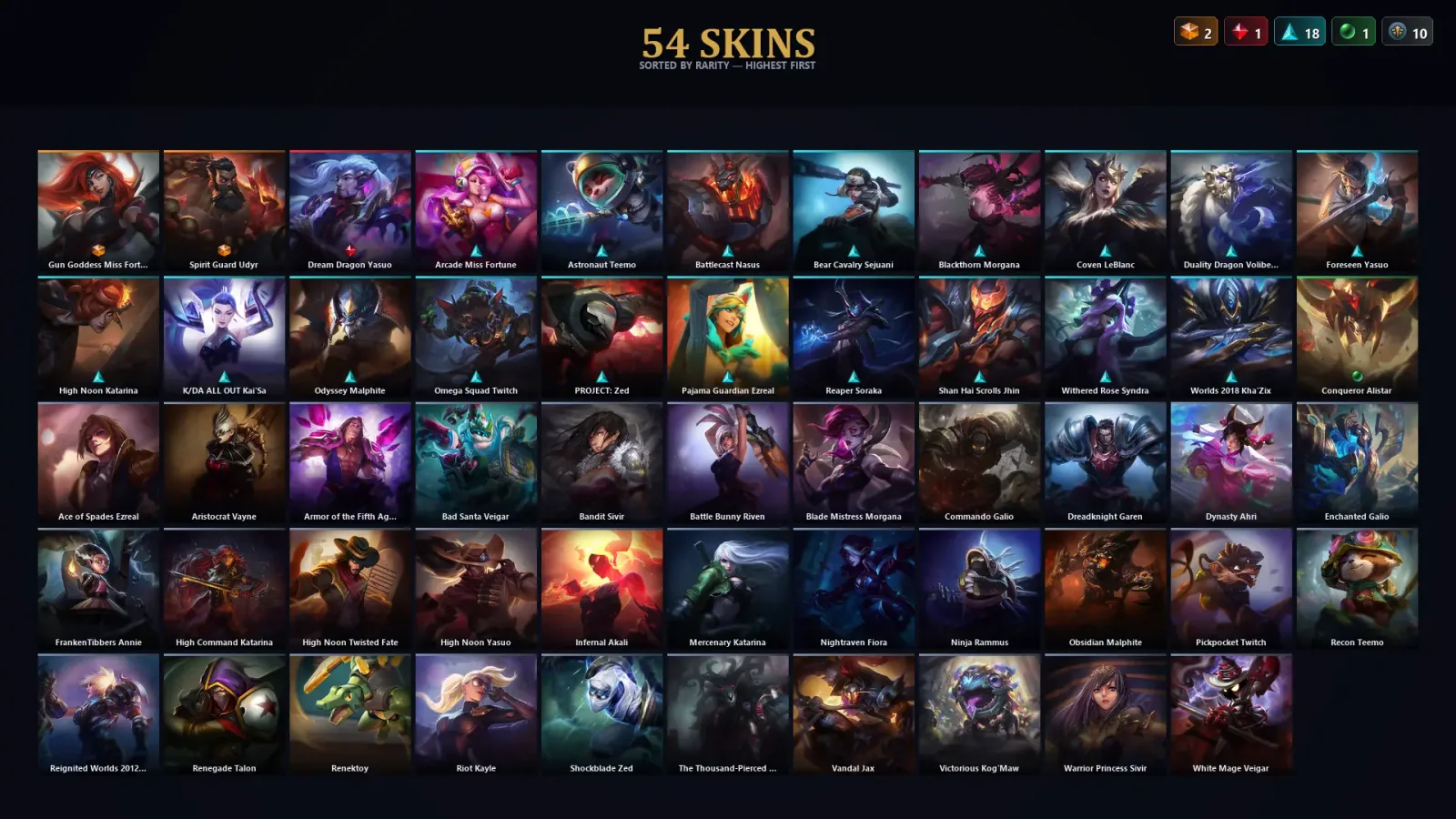 [LoL] | TR | Level 97 | Silver I | 106 Champions | 54 Skins | 13,187 BE