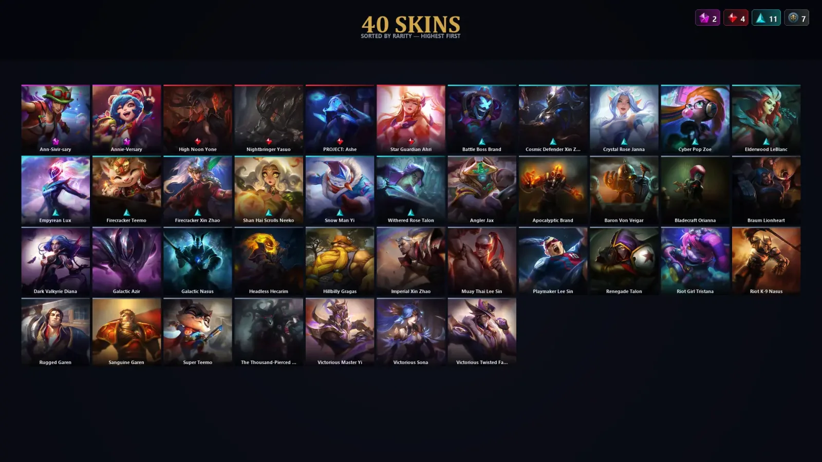 [LoL] | TR | Level 131 | Emerald III | 113 Champions | 40 Skins