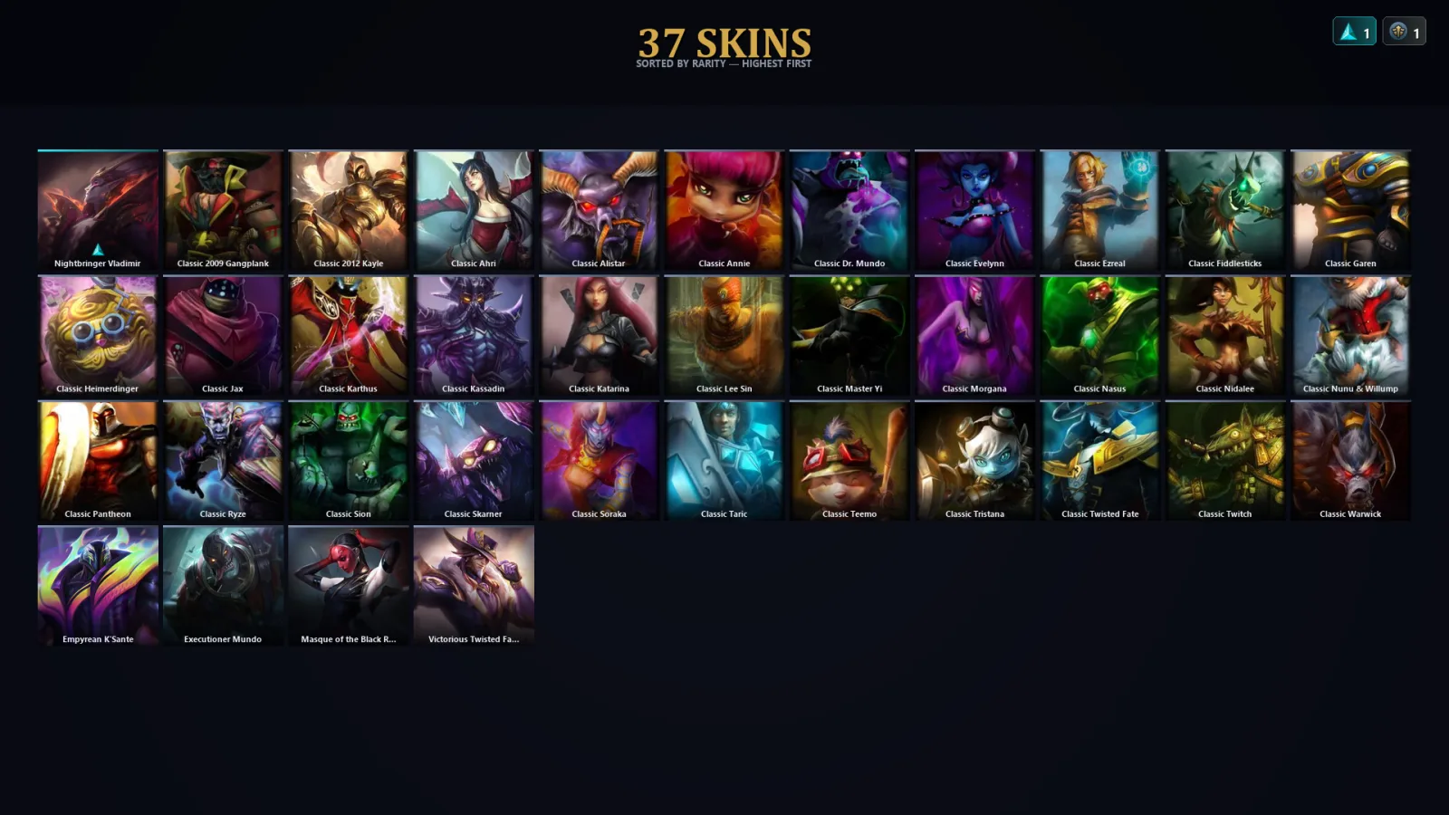 [LoL] | TR | Level 48 | 59 Champions | 5 Skins | 10,635 BE