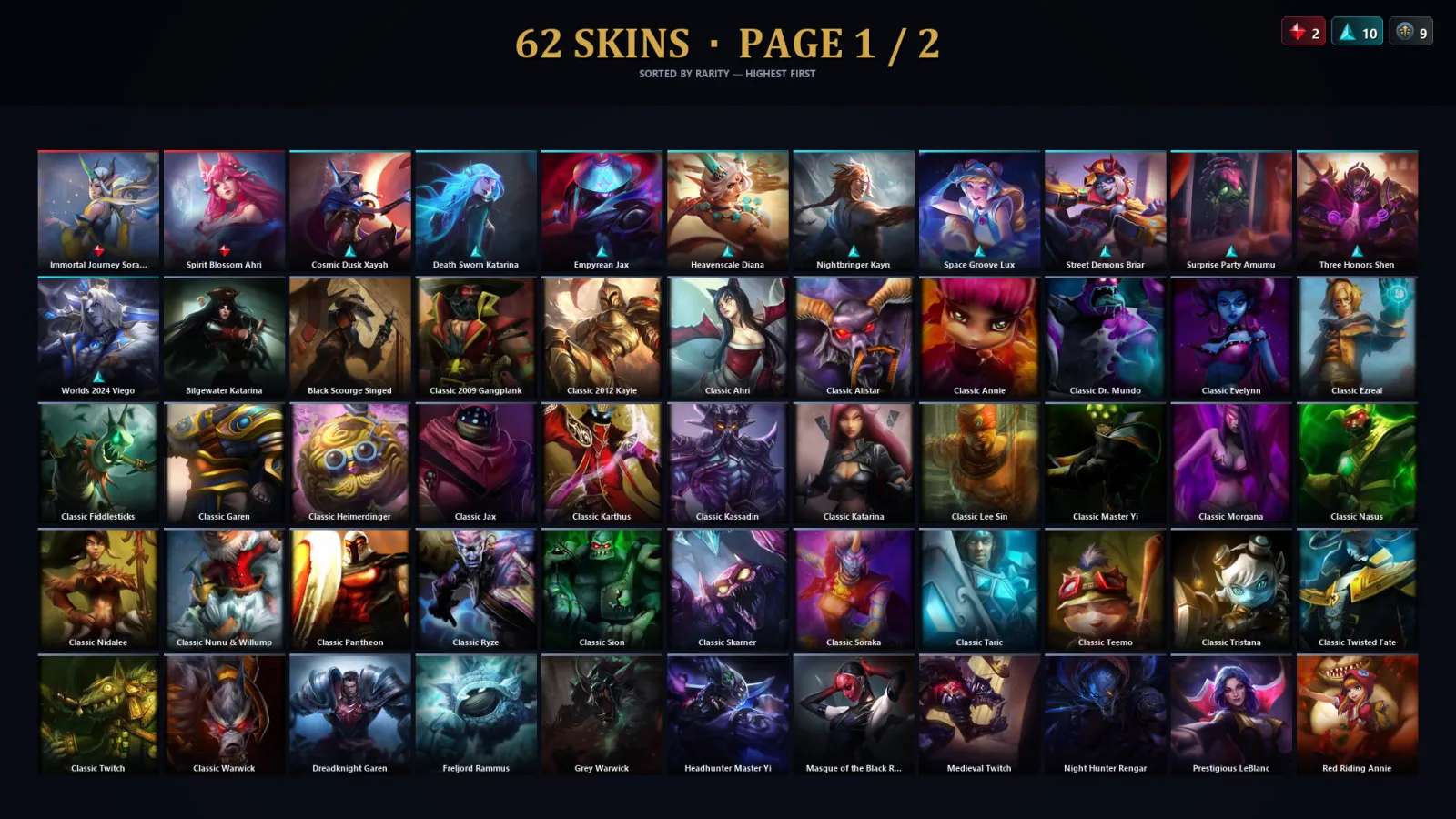 [LoL] | TR | Level 72 | Platinum III | 87 Champions | 30 Skins | 17,985 BE