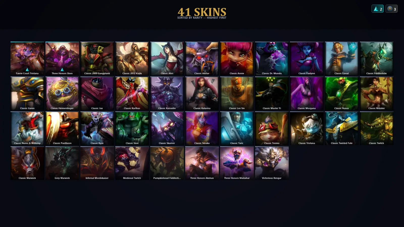 [LoL] | EUW | Level 44 | Emerald IV | 44 Champions | 41 Skins