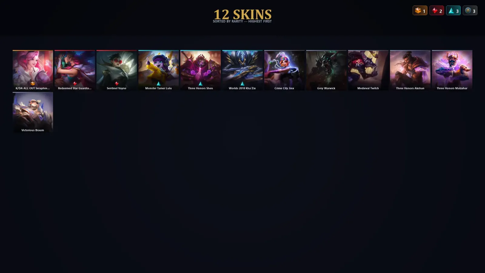 [LoL] | EUW | Level 41 | Platinum III | 72 Champions | 12 Skins | 27,135 BE — LoL account