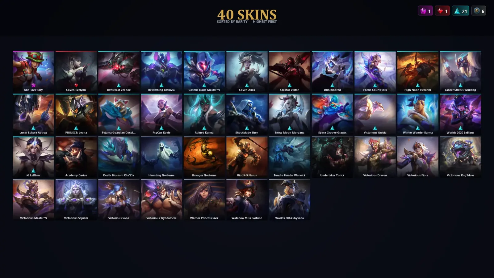 [LoL] | TR | Level 92 | Silver III | 148 Champions | 40 Skins — LoL account