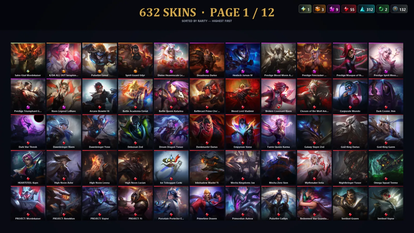 [LoL] | EUW | Level 30 | 173 Champions | 632 Skins | 37,122 BE