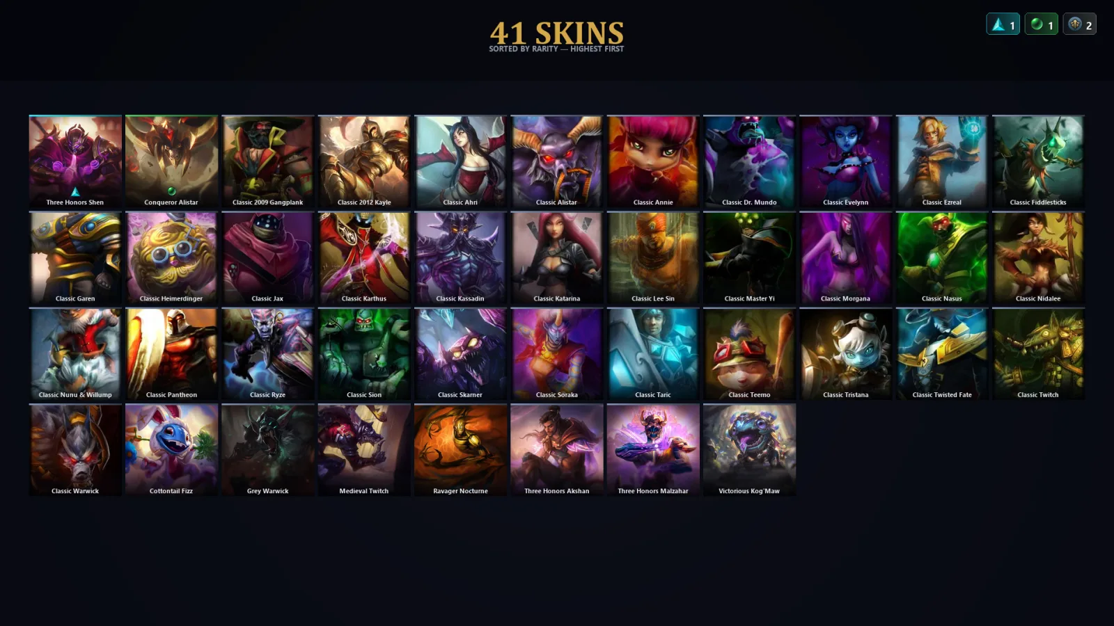 [LoL] | EUW | Level 45 | Platinum I | 42 Champions | 41 Skins
