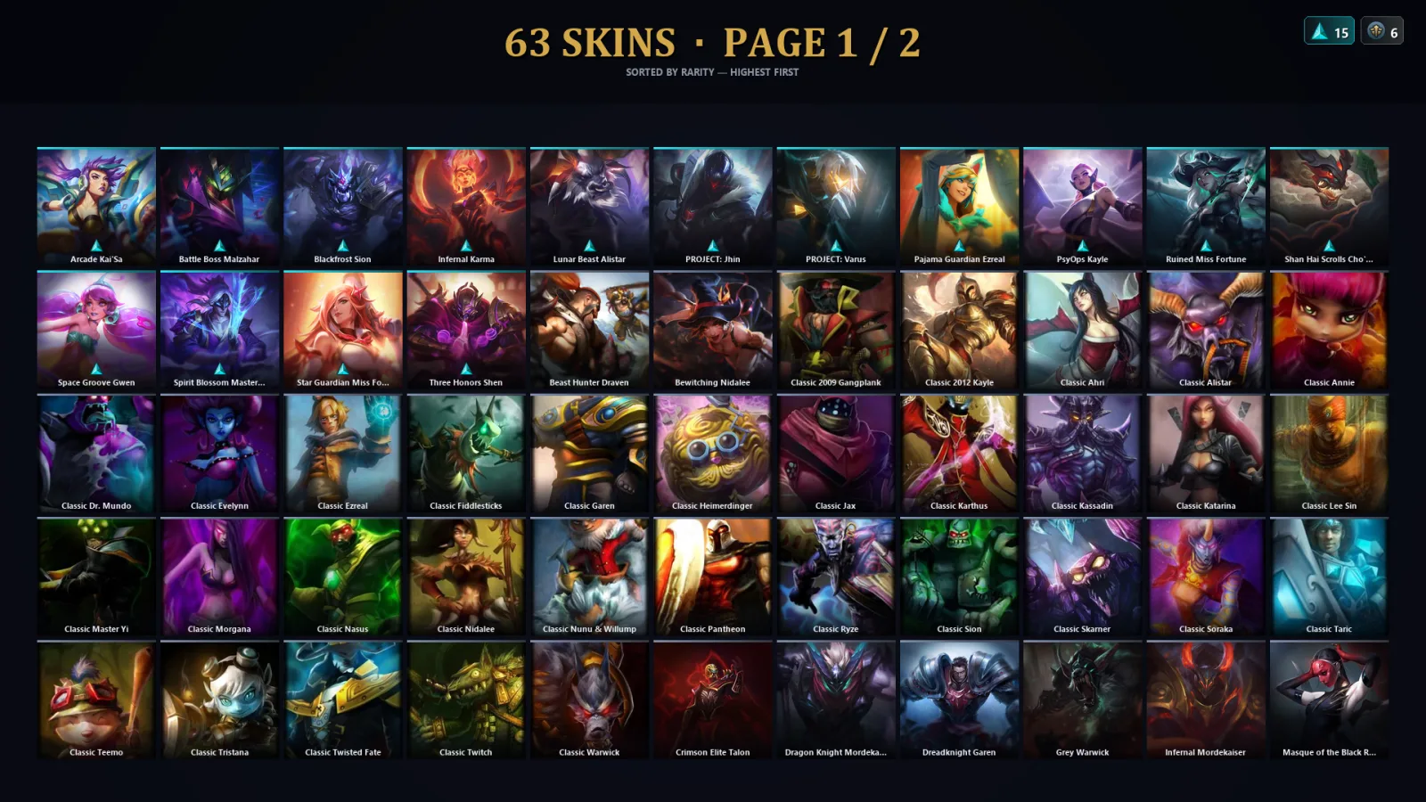[LoL] | EUW | Level 125 | Gold IV | 94 Champions | 31 Skins | 53,823 BE