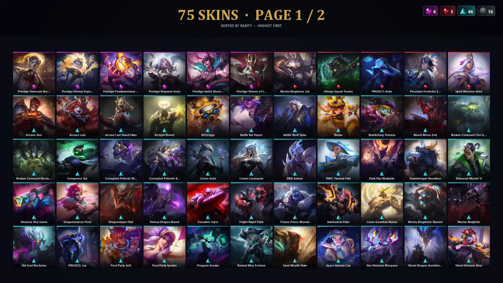 [LoL] | TR | Level 138 | Platinum IV | 157 Champions | 75 Skins | 29,759 BE