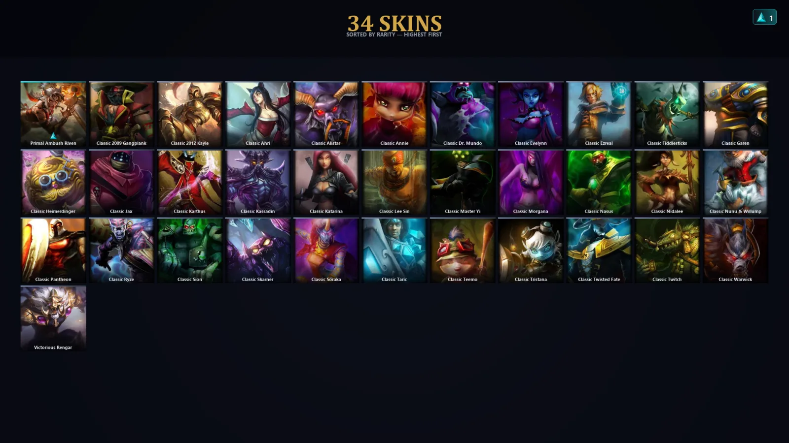 [LoL] | TR | Level 39 | Gold IV | 35 Champions | 34 Skins