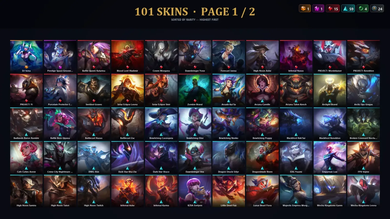 [LoL] | TR | Level 168 | 149 Champions | 101 Skins — LoL account