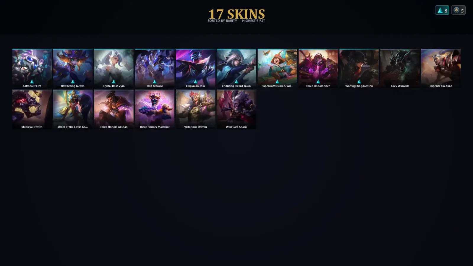 [LoL] | TR | Level 73 | Platinum III | 155 Champions | 17 Skins — LoL account