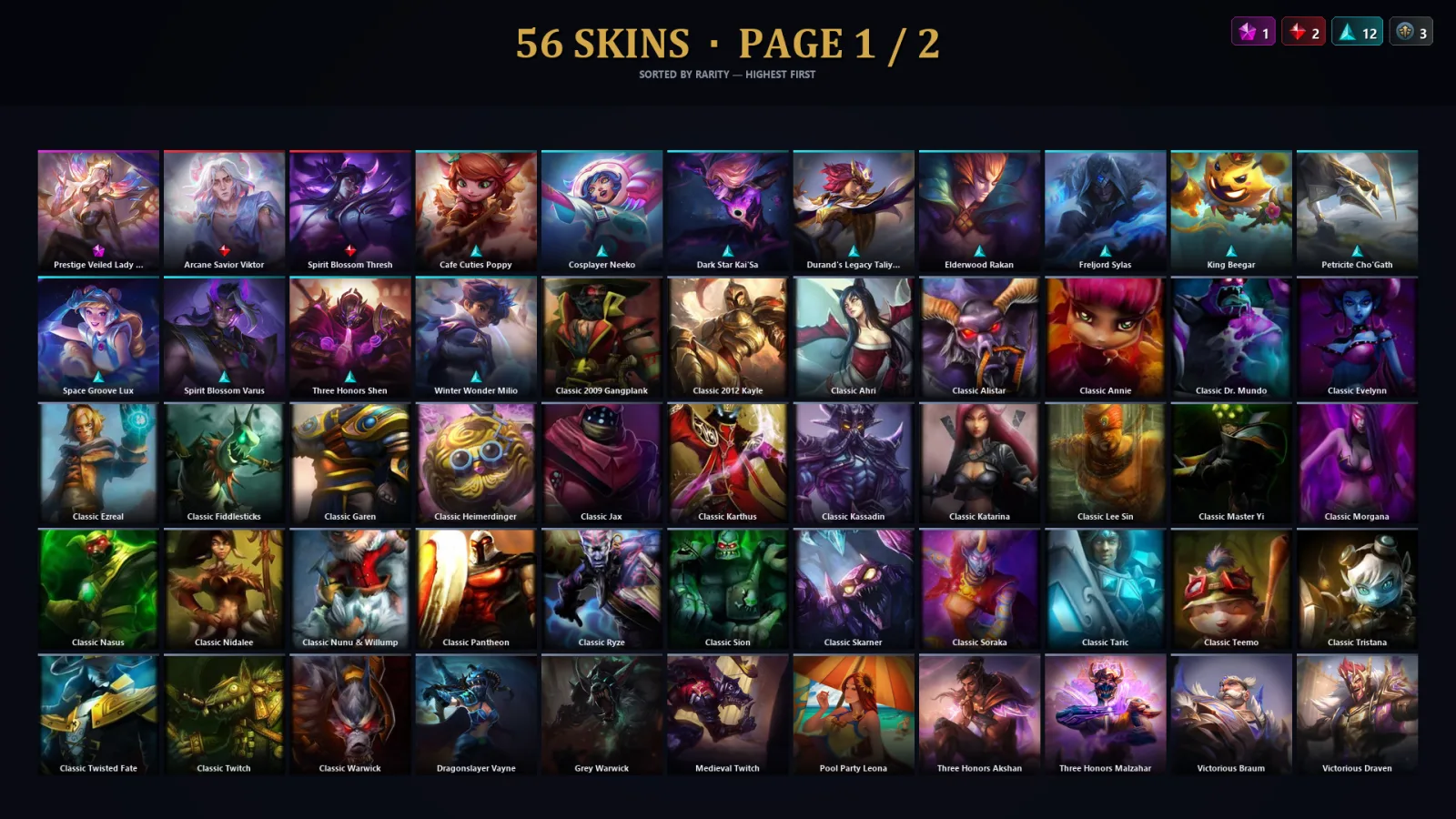 [LoL] | TR | Level 64 | Diamond IV | 133 Champions | 56 Skins