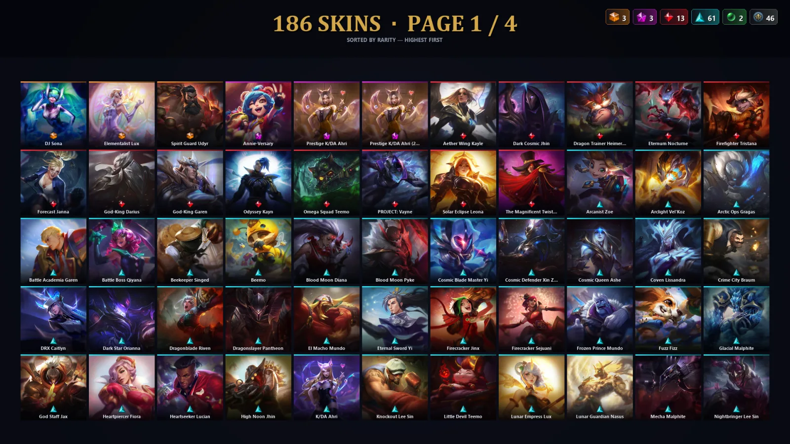 [LoL] | TR | Level 205 | 134 Champions | 154 Skins