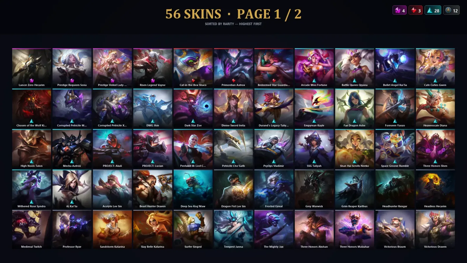 [LoL] | TR | Level 30 | Master | 135 Champions | 56 Skins — LoL account