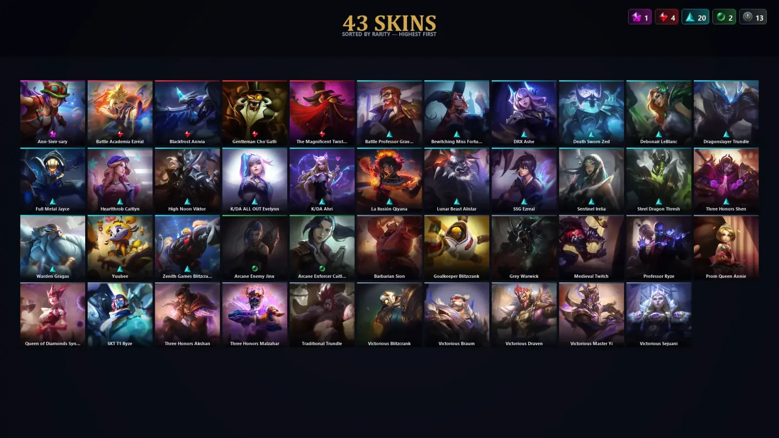 [LoL] | EUW | Level 127 | Diamond III | 151 Champions | 43 Skins — LoL account