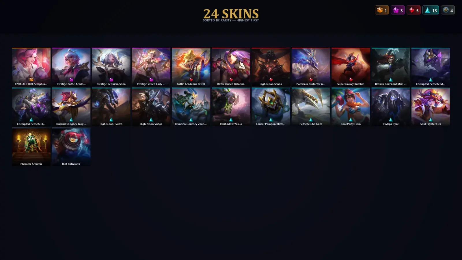 [LoL] | TR | Level 67 | Gold IV | 110 Champions | 24 Skins | 34,742 BE