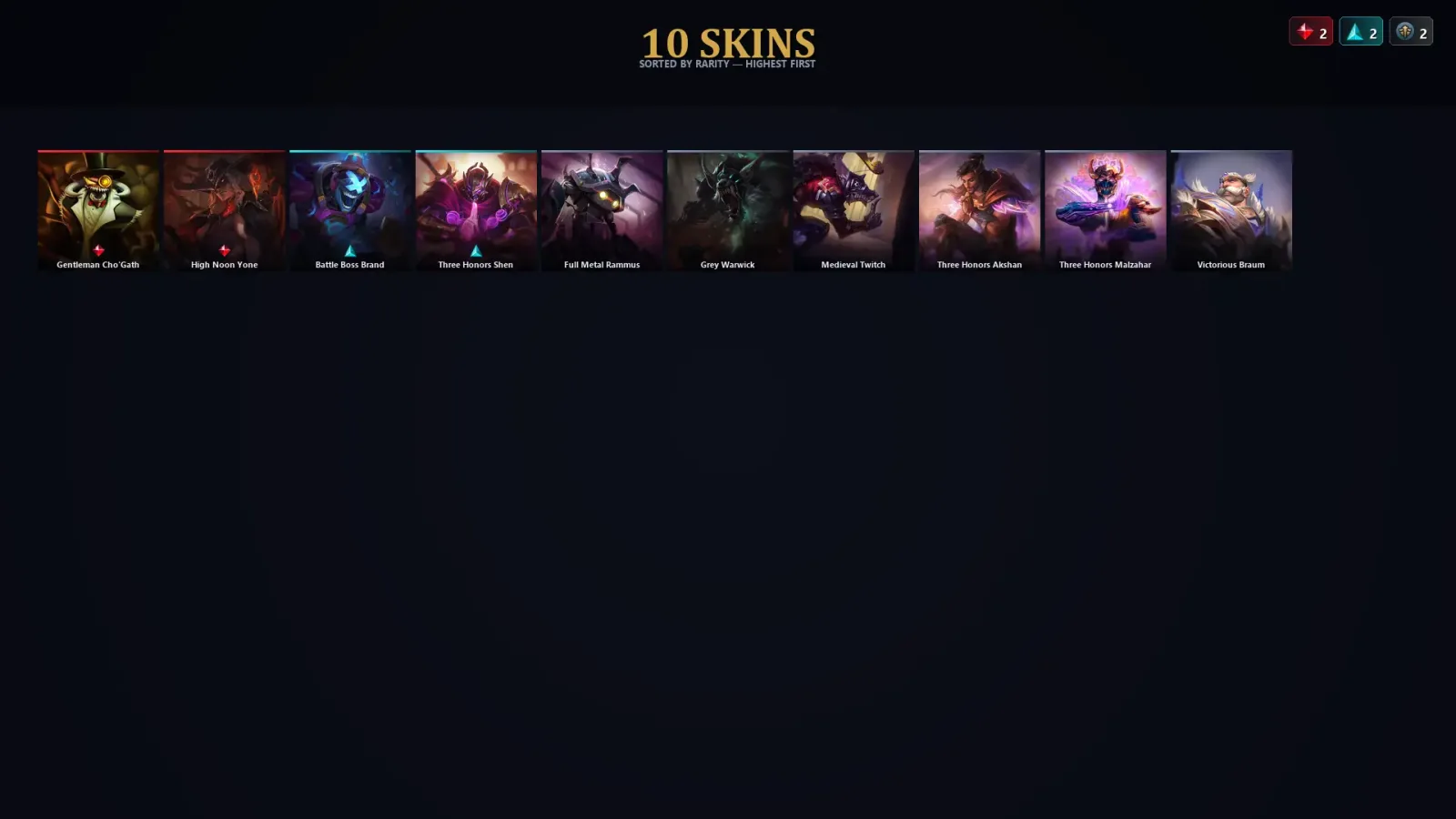 [LoL] | TR | Level 30 | Challenger | 119 Champions | 10 Skins — LoL account