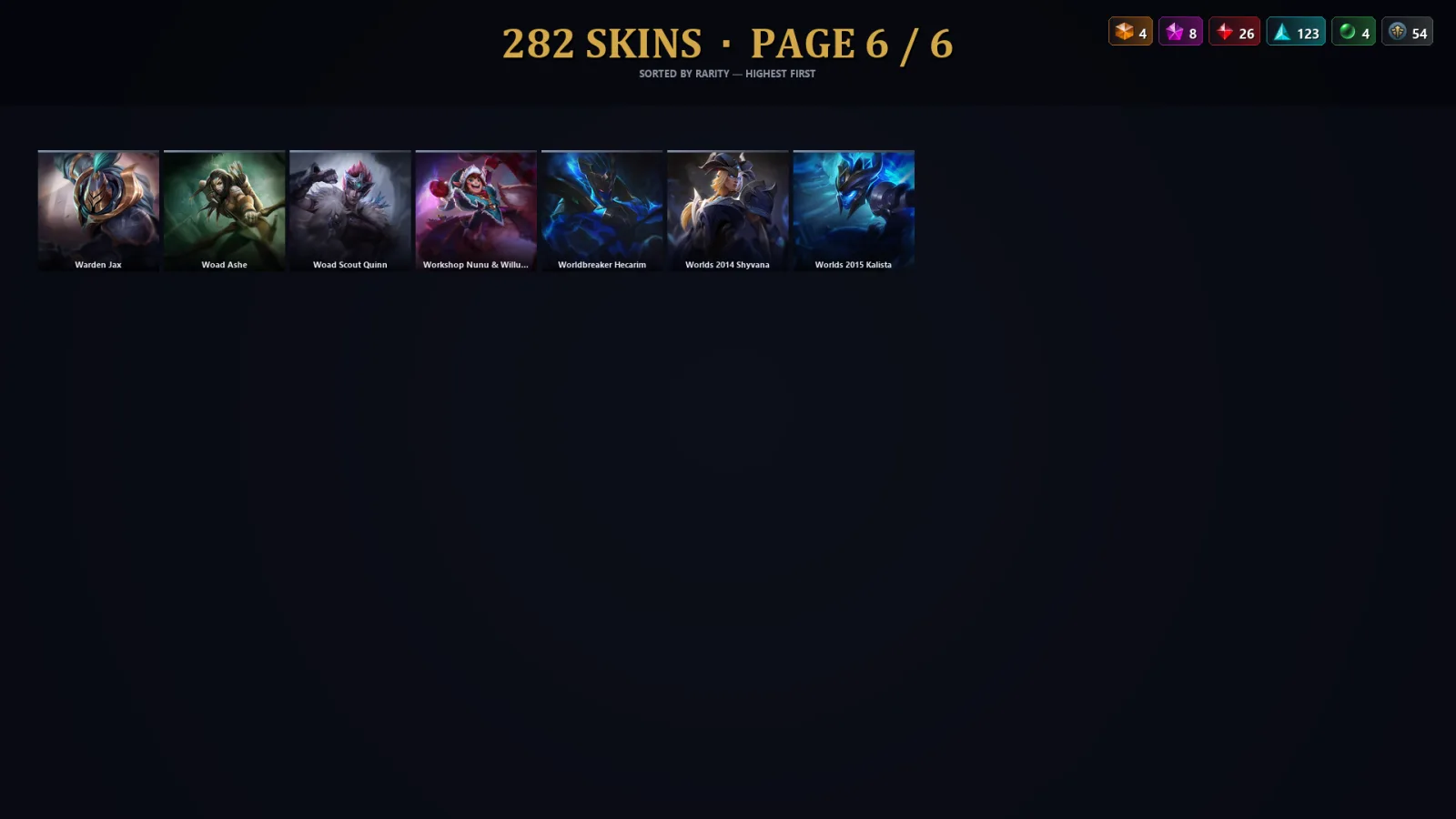 [LoL] | EUW | Level 500 | 173 Champions | 282 Skins | 45,365 BE