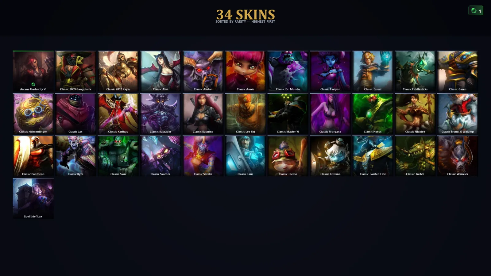 [LoL] | EUW | Level 91 | 55 Champions | 34 Skins