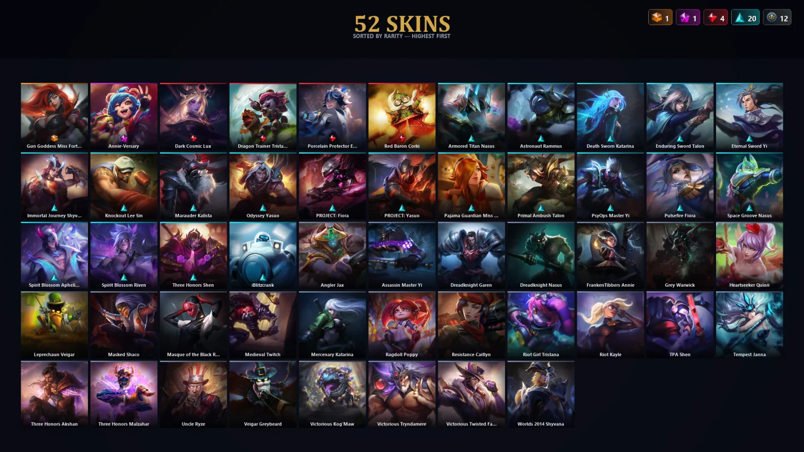 [LoL] | TR | Level 30 | Master | 113 Champions | 52 Skins | 11,321 BE