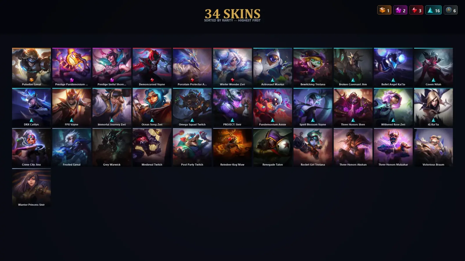 [LoL] | EUW | Level 30 | Master | 62 Champions | 34 Skins | 17,982 BE