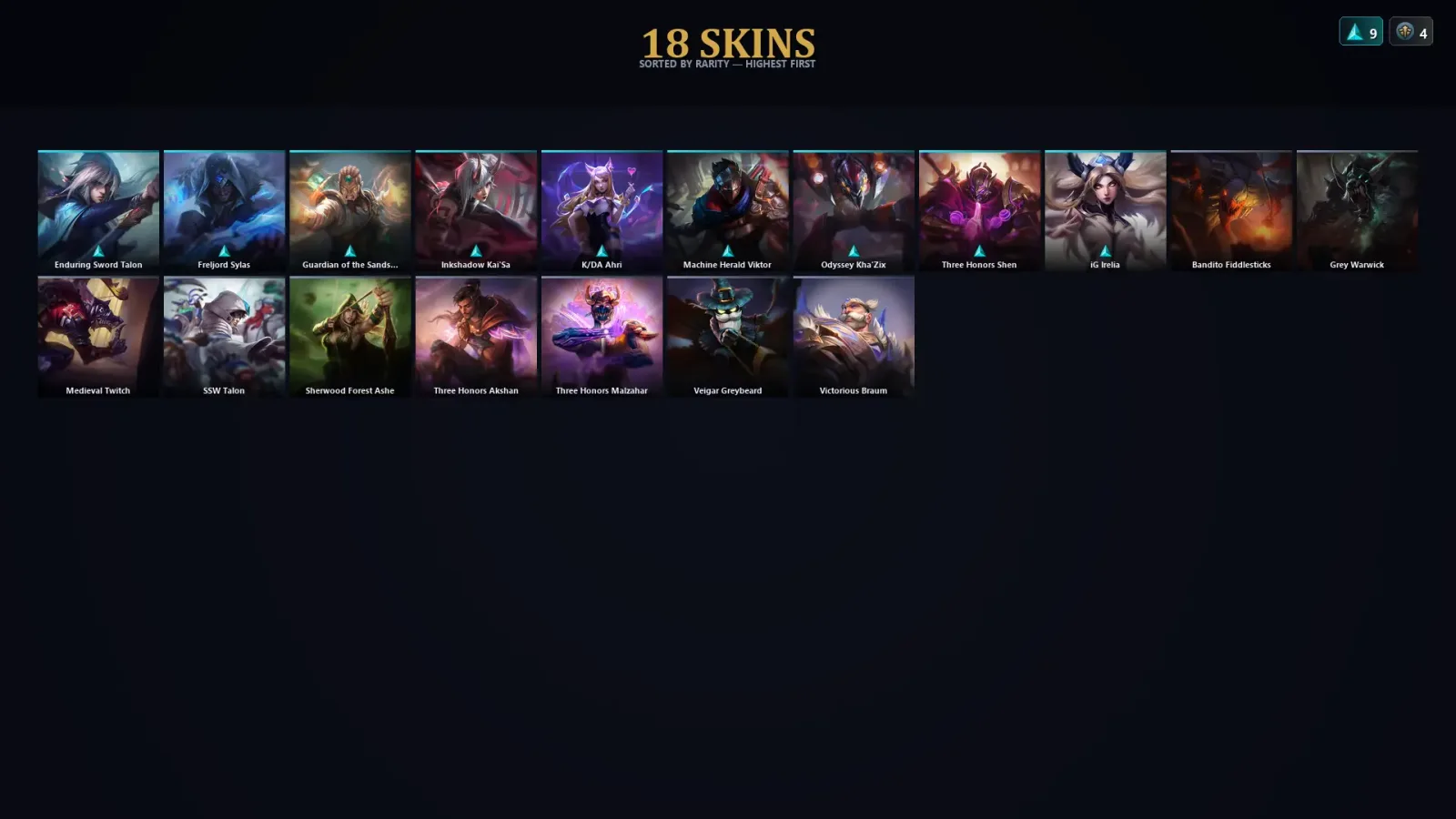 [LoL] | EUW | Level 58 | Diamond IV | 83 Champions | 18 Skins | 18,351 BE