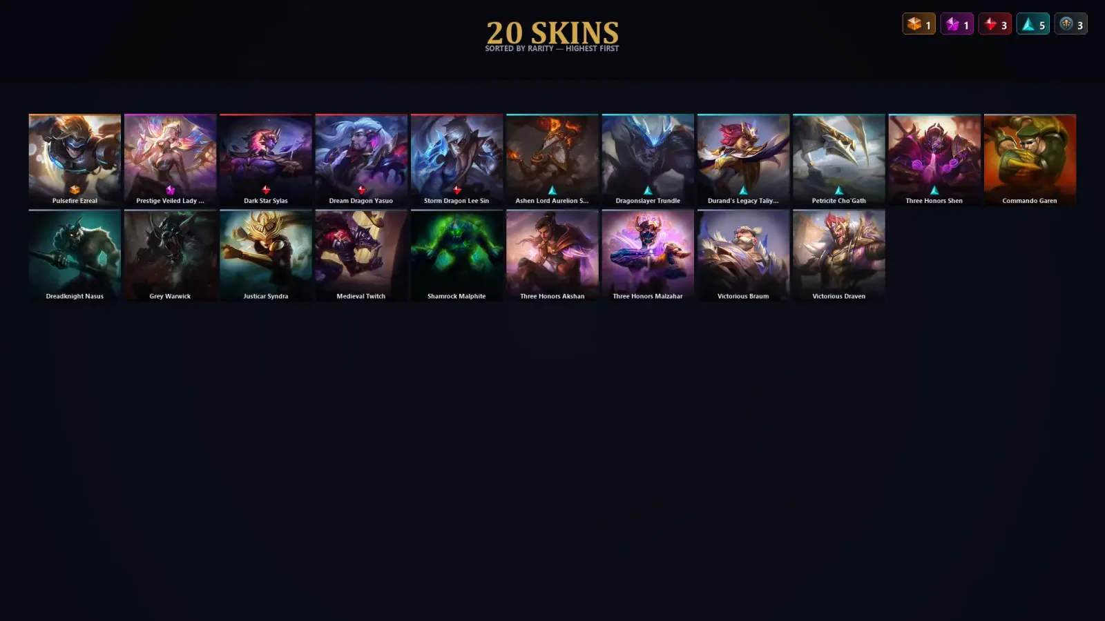[LoL] | TR | Level 82 | Platinum IV | 128 Champions | 20 Skins