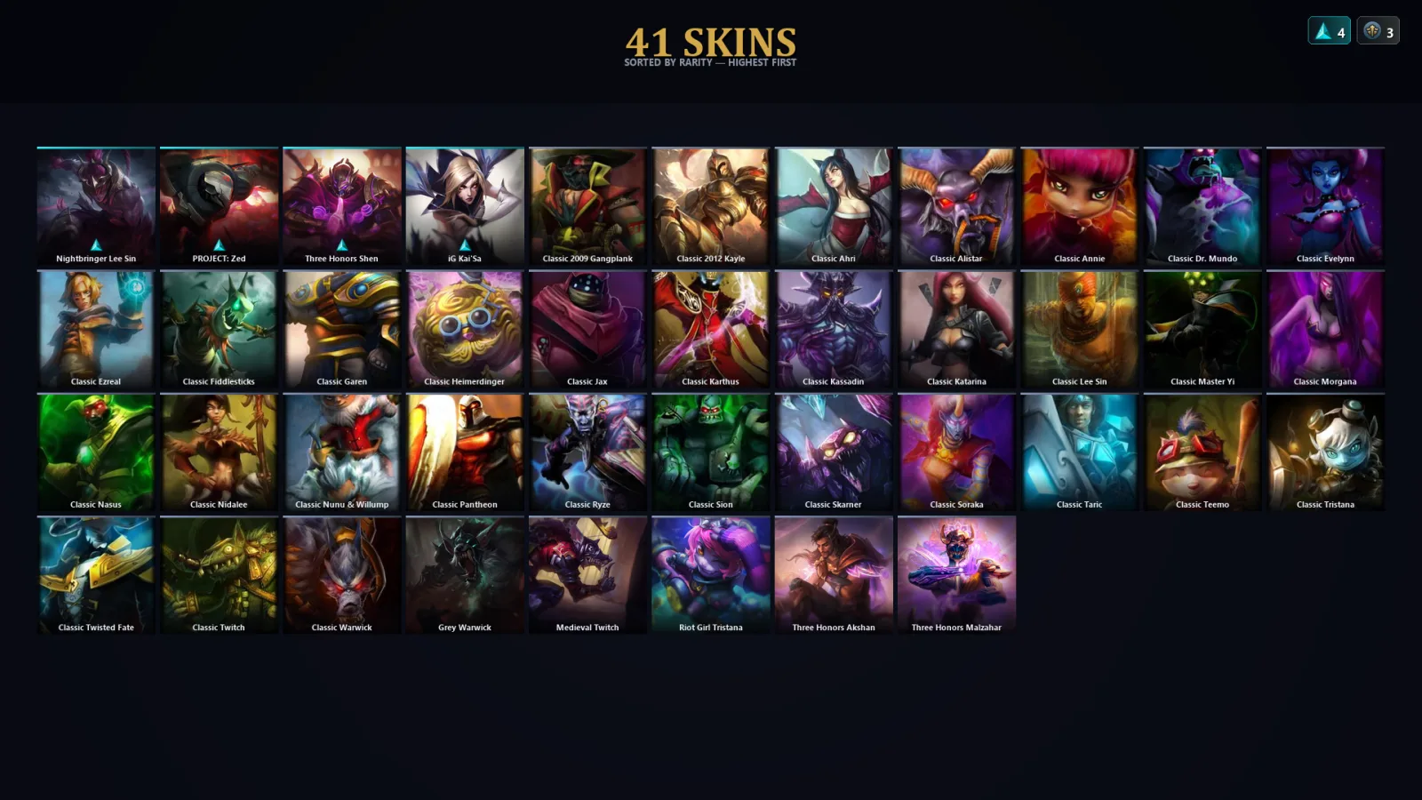 [LoL] | EUW | Level 40 | Platinum IV | 46 Champions | 41 Skins | 20,500 BE