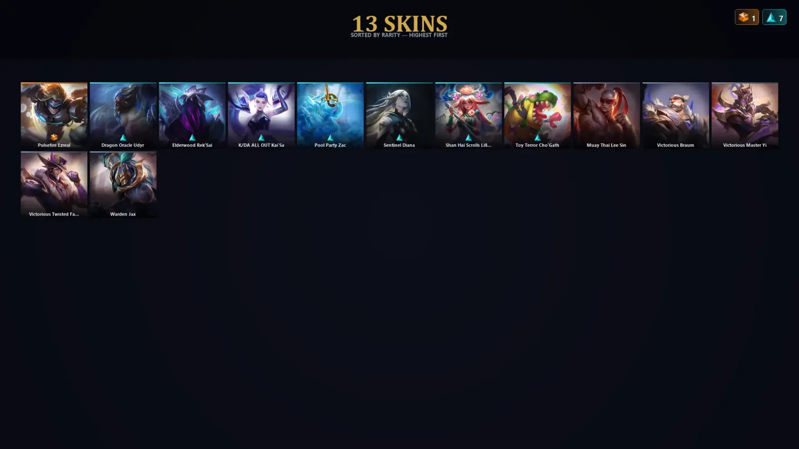 [LoL] | TR | Level 69 | Diamond II | 114 Champions | 13 Skins | 17,067 BE